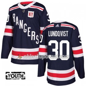 New York Rangers Dresy Henrik Lundqvist 30 2018 Winter Classic Adidas Modrá Authentic - Dětské
